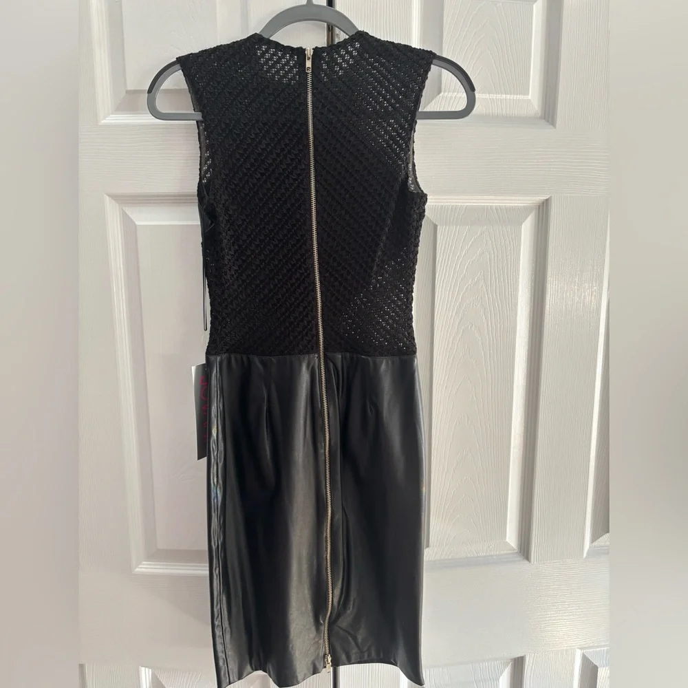 Jovani Black Textured Midi Dress - Picture 3 of 5